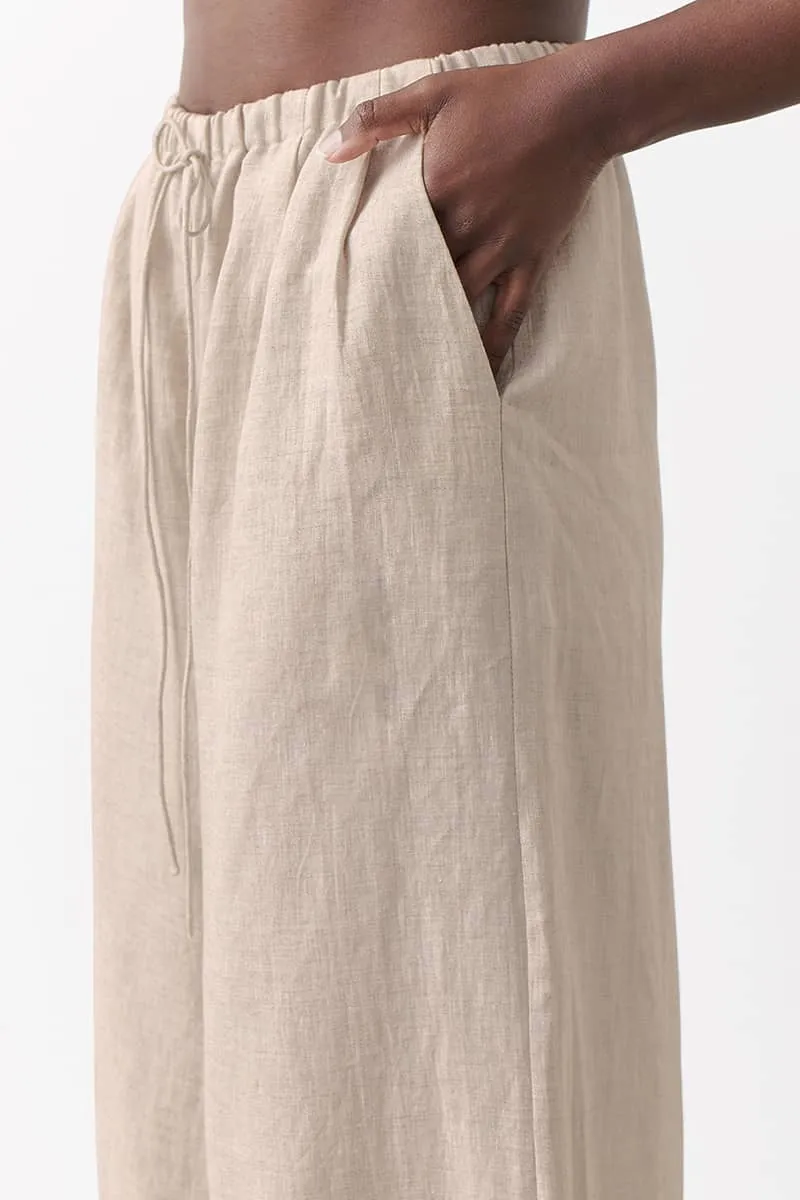 Thin cotton and linen loose casual wide-leg pants