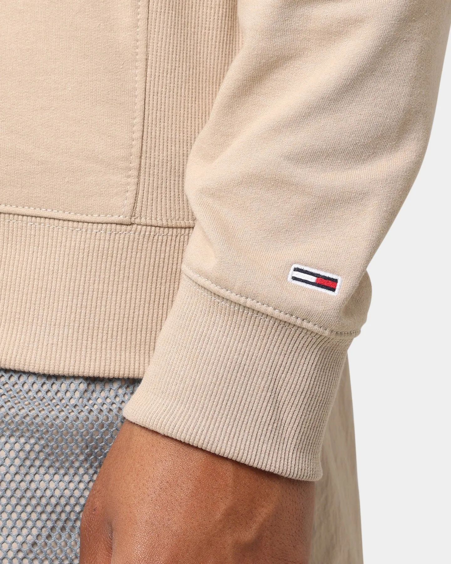 Tommy Jeans Gel Straight Logo Hoodie Soft Beige
