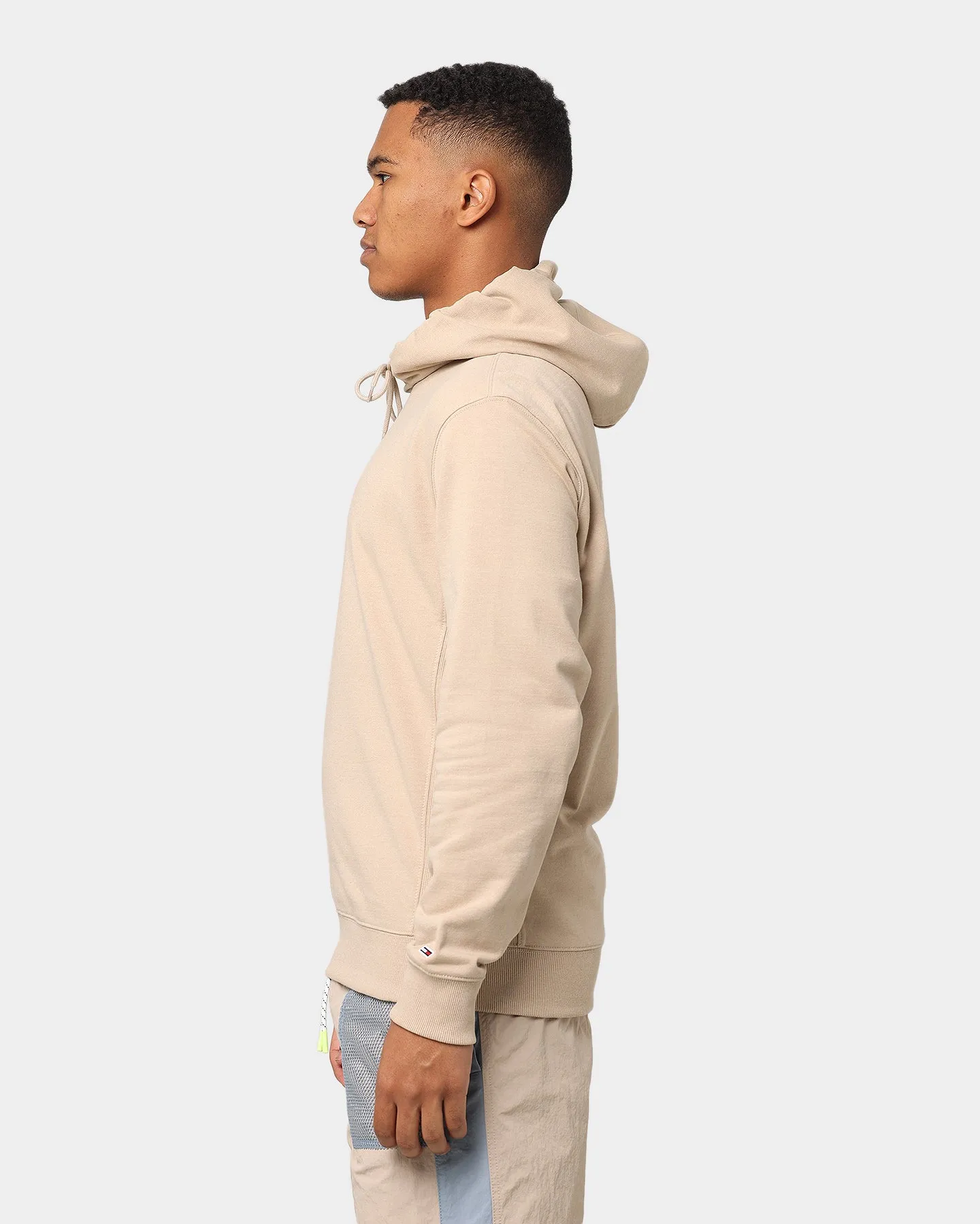 Tommy Jeans Gel Straight Logo Hoodie Soft Beige