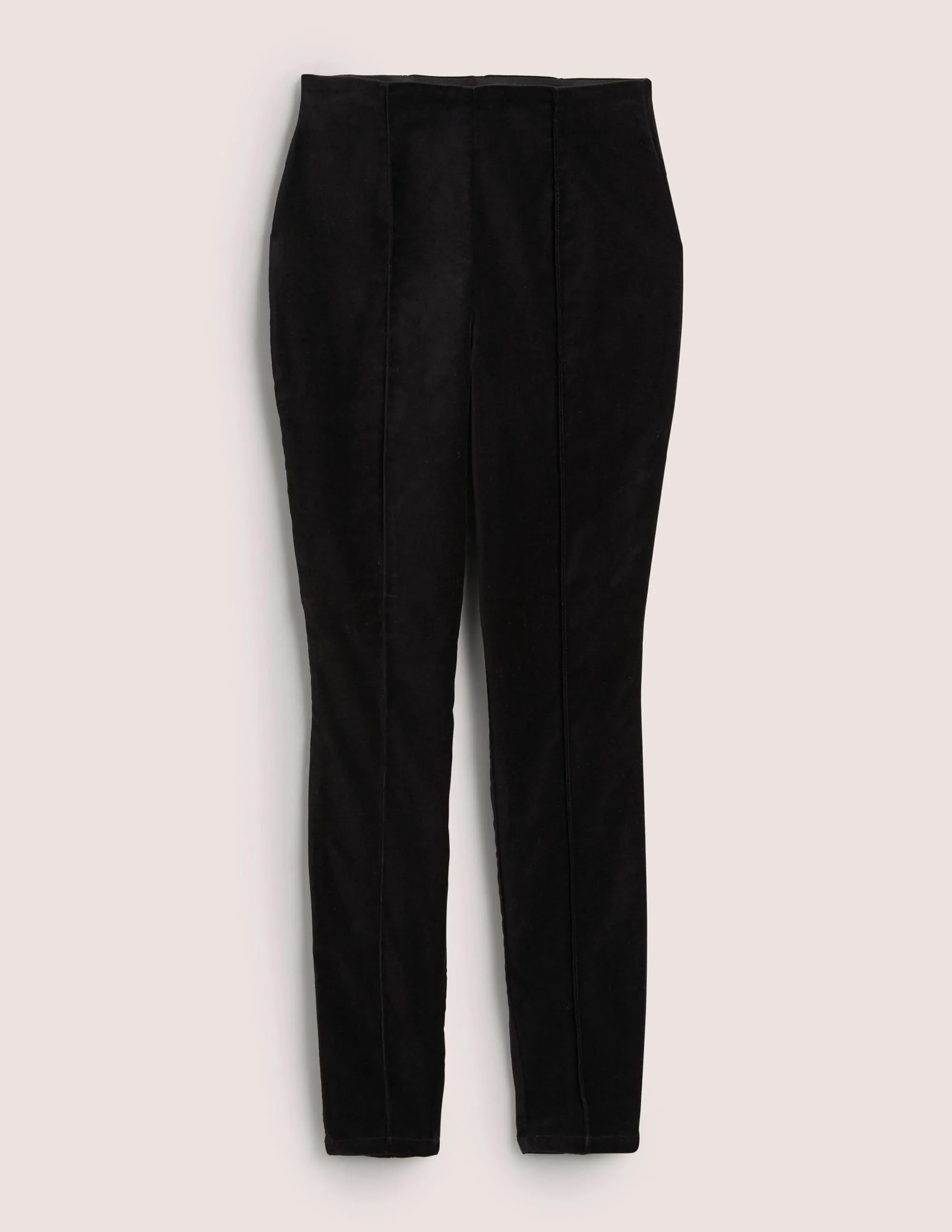 Velvet Stretch Leggings-Black Velvet