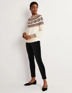 Velvet Stretch Leggings-Black Velvet