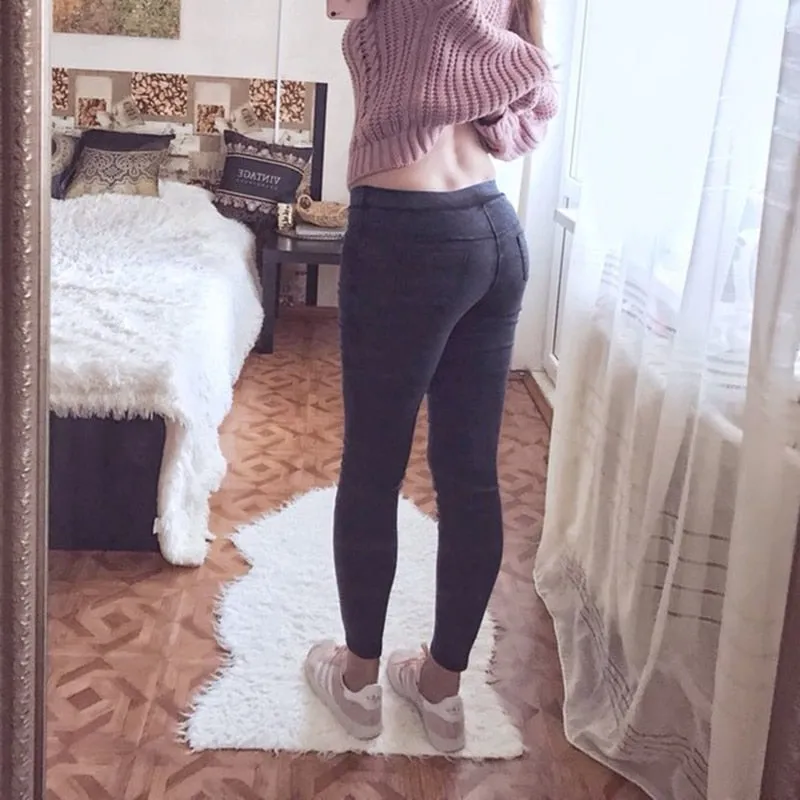 VenusFox Fashion Casual Skinny Stretch Denim Jeans