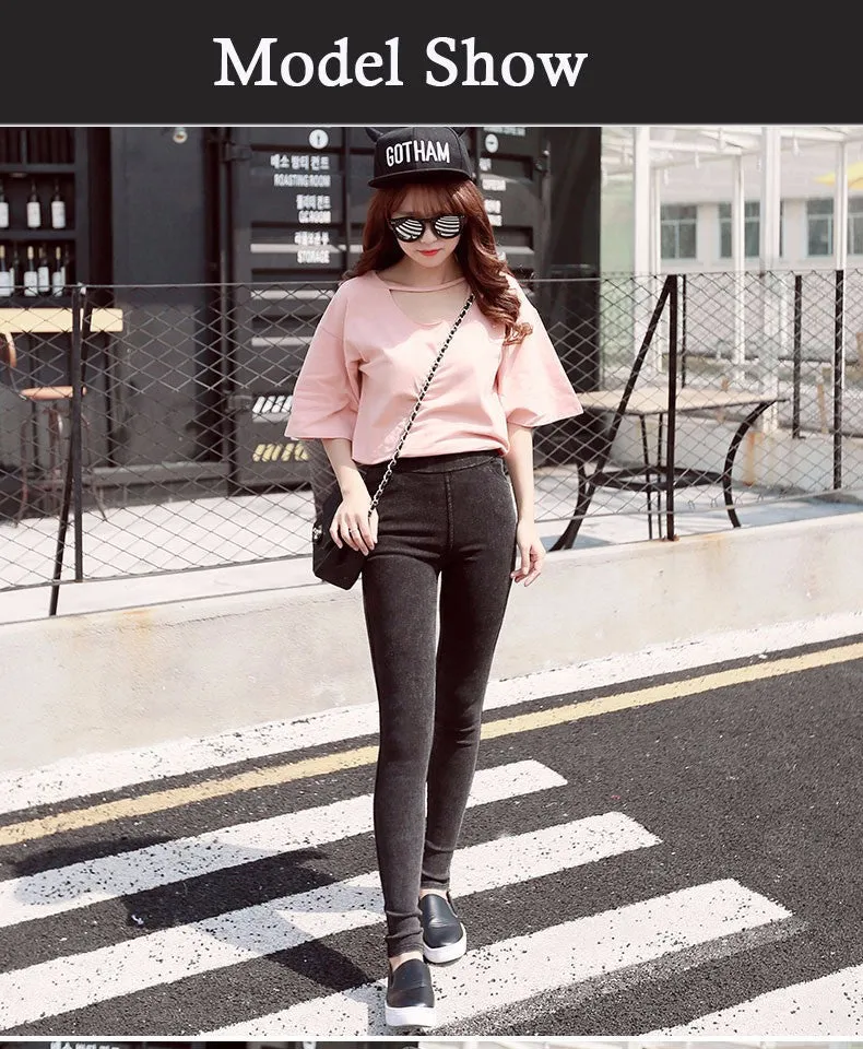 VenusFox Fashion Casual Skinny Stretch Denim Jeans