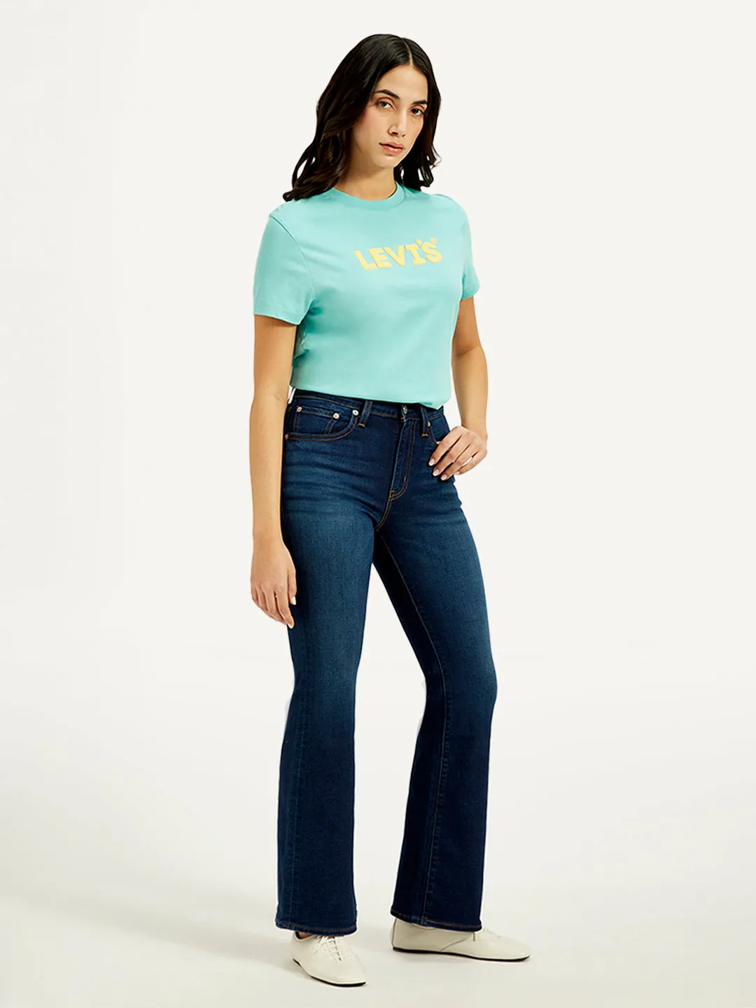 Women's High Rise 726 Slim Flare Fit Navy Jeans