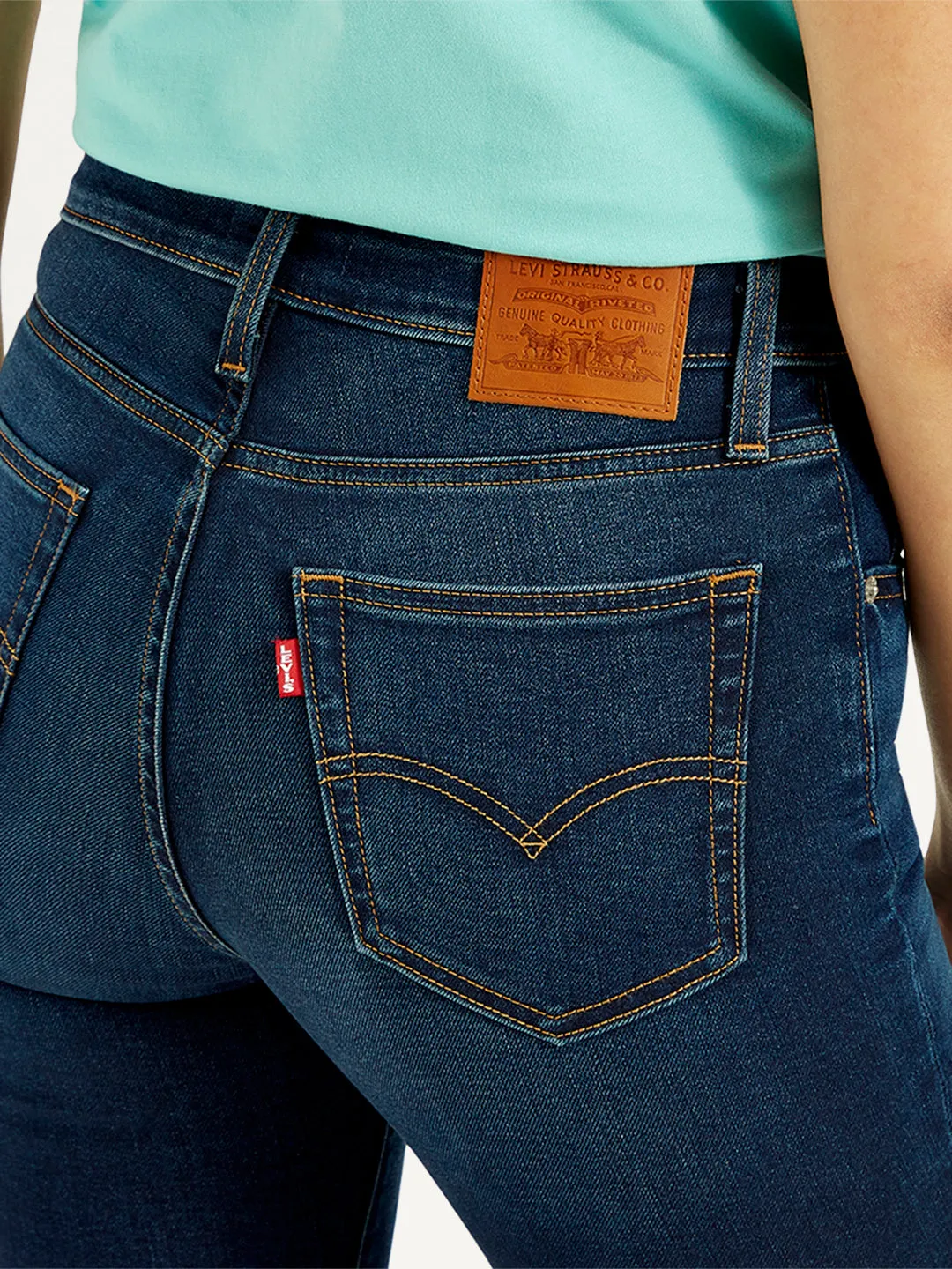 Women's High Rise 726 Slim Flare Fit Navy Jeans