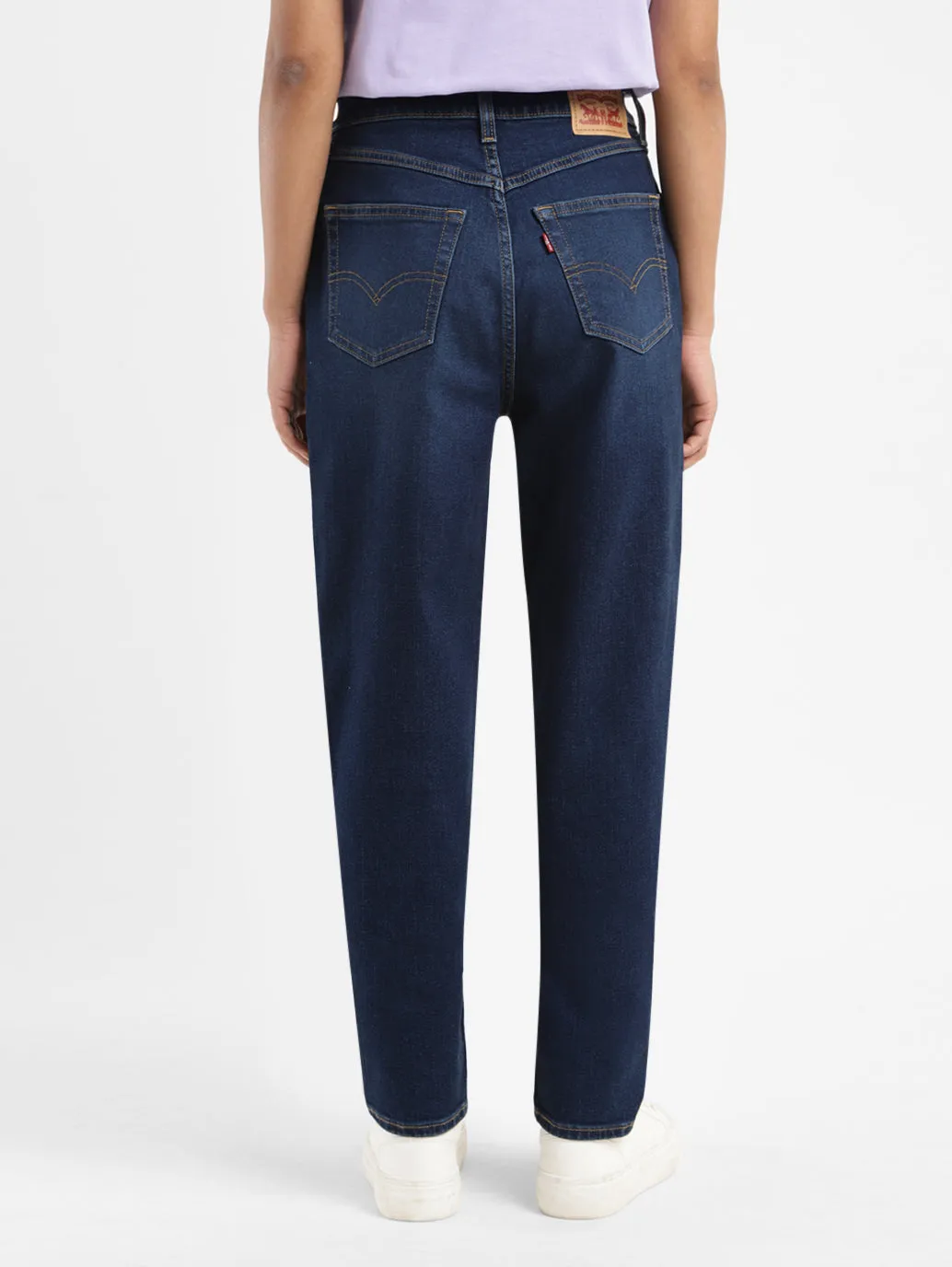 Women's High Rise Mom Loose Tapered Fit Jeans