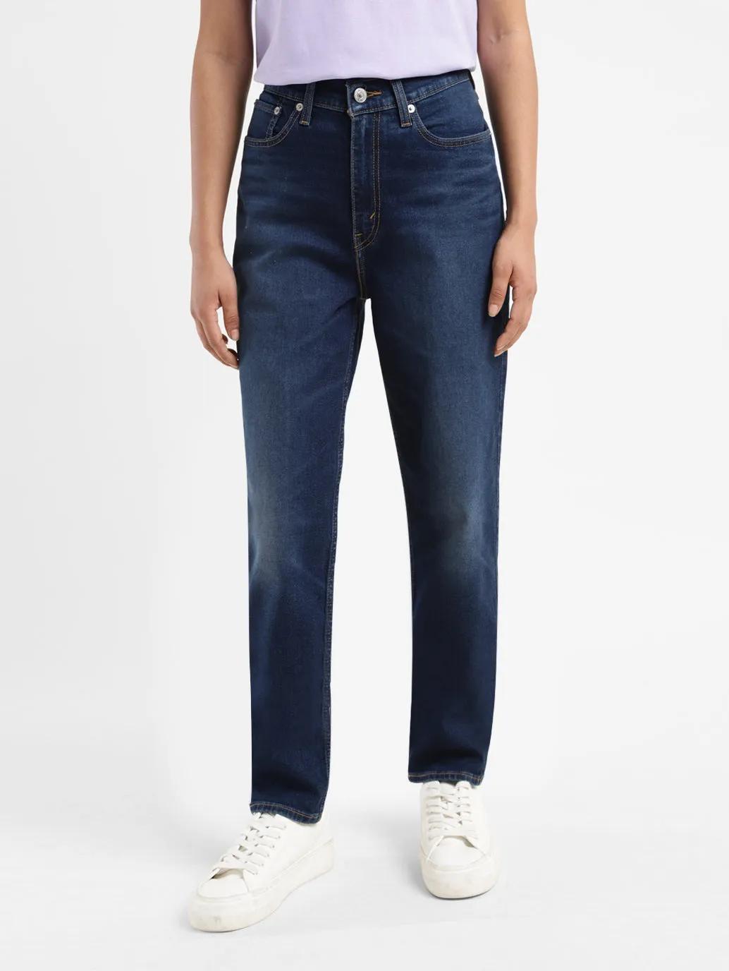 Women's High Rise Mom Loose Tapered Fit Jeans
