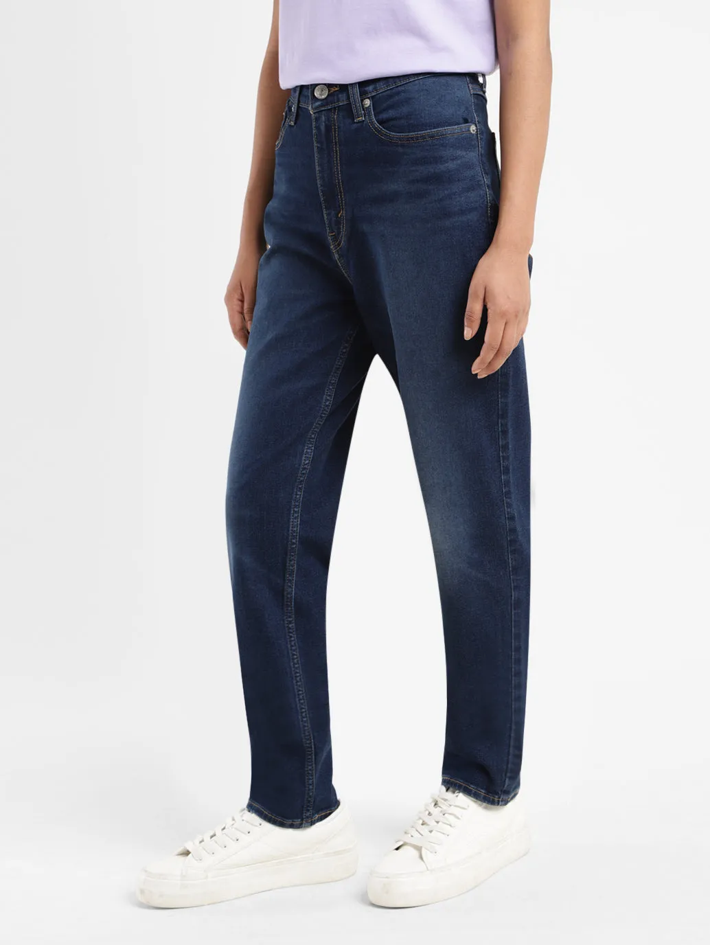 Women's High Rise Mom Loose Tapered Fit Jeans