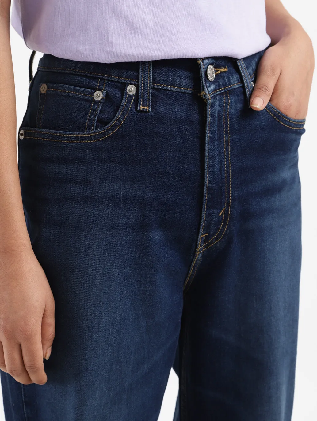Women's High Rise Mom Loose Tapered Fit Jeans
