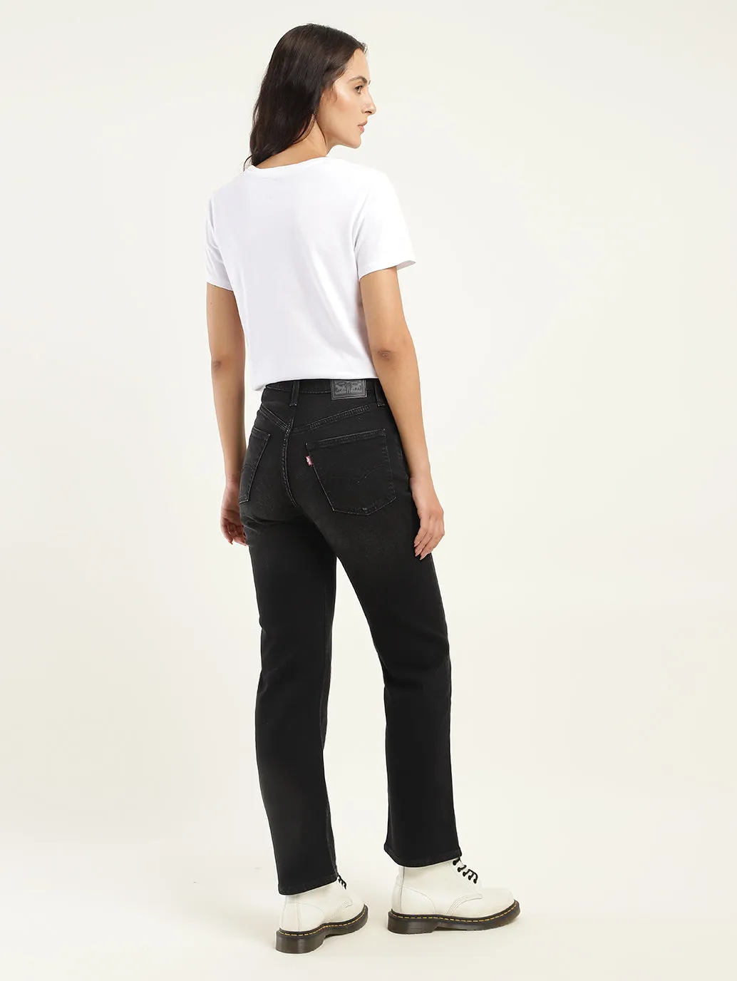 Women's High Rise Ribcage Slim Straight Fit Jeans