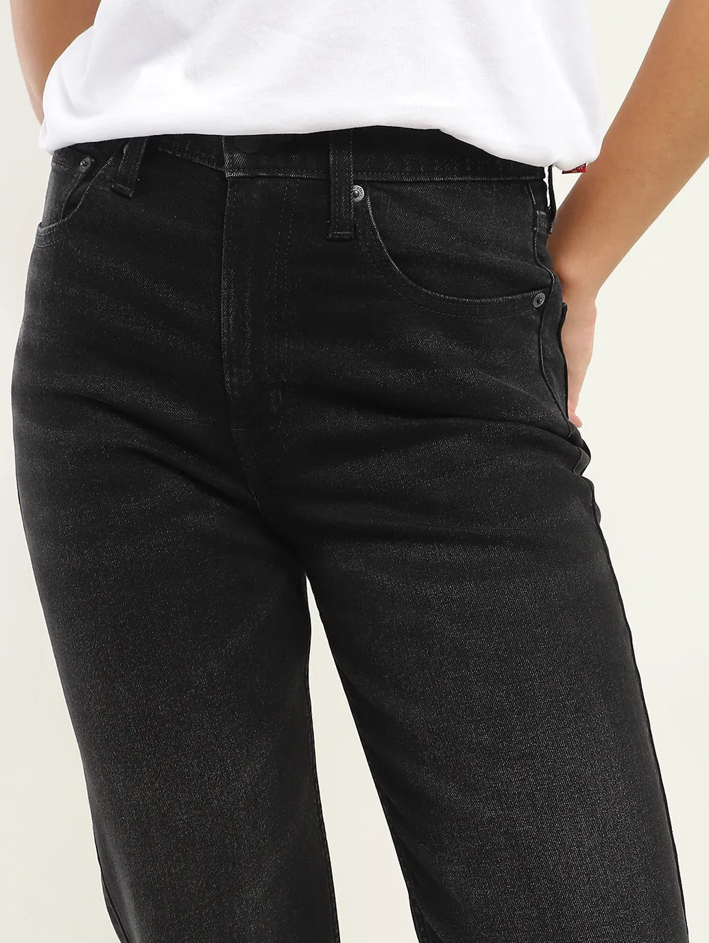 Women's High Rise Ribcage Slim Straight Fit Jeans
