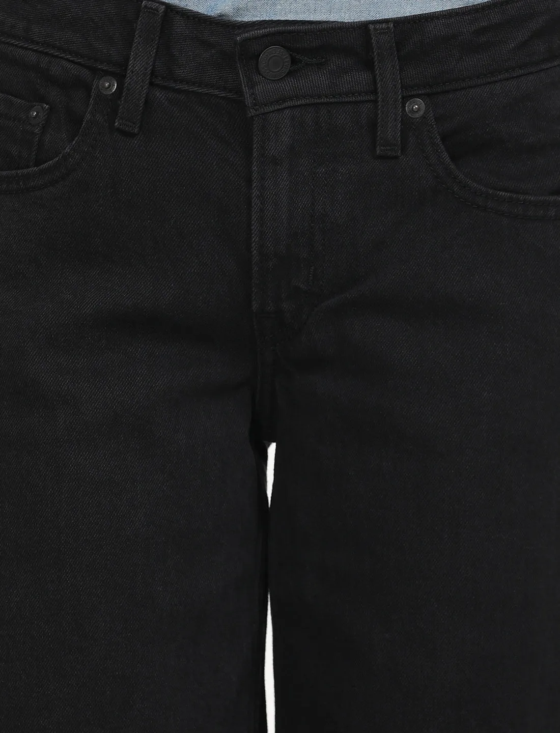 Women's Low Rise Loose Fit Black Jeans