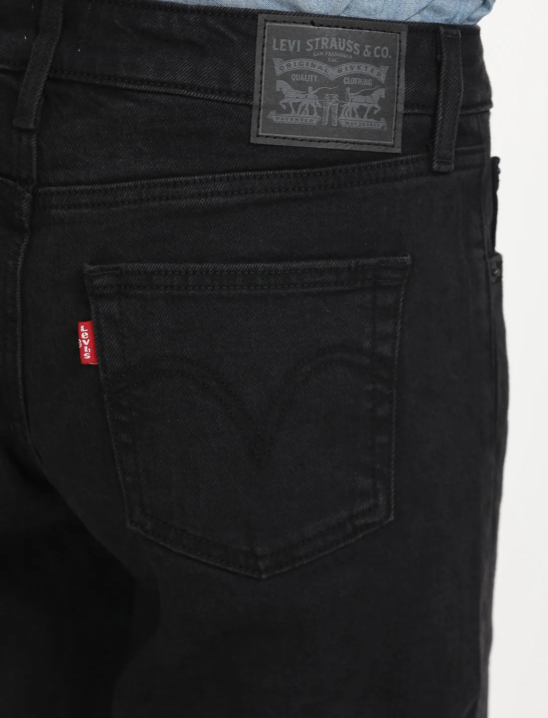 Women's Low Rise Loose Fit Black Jeans