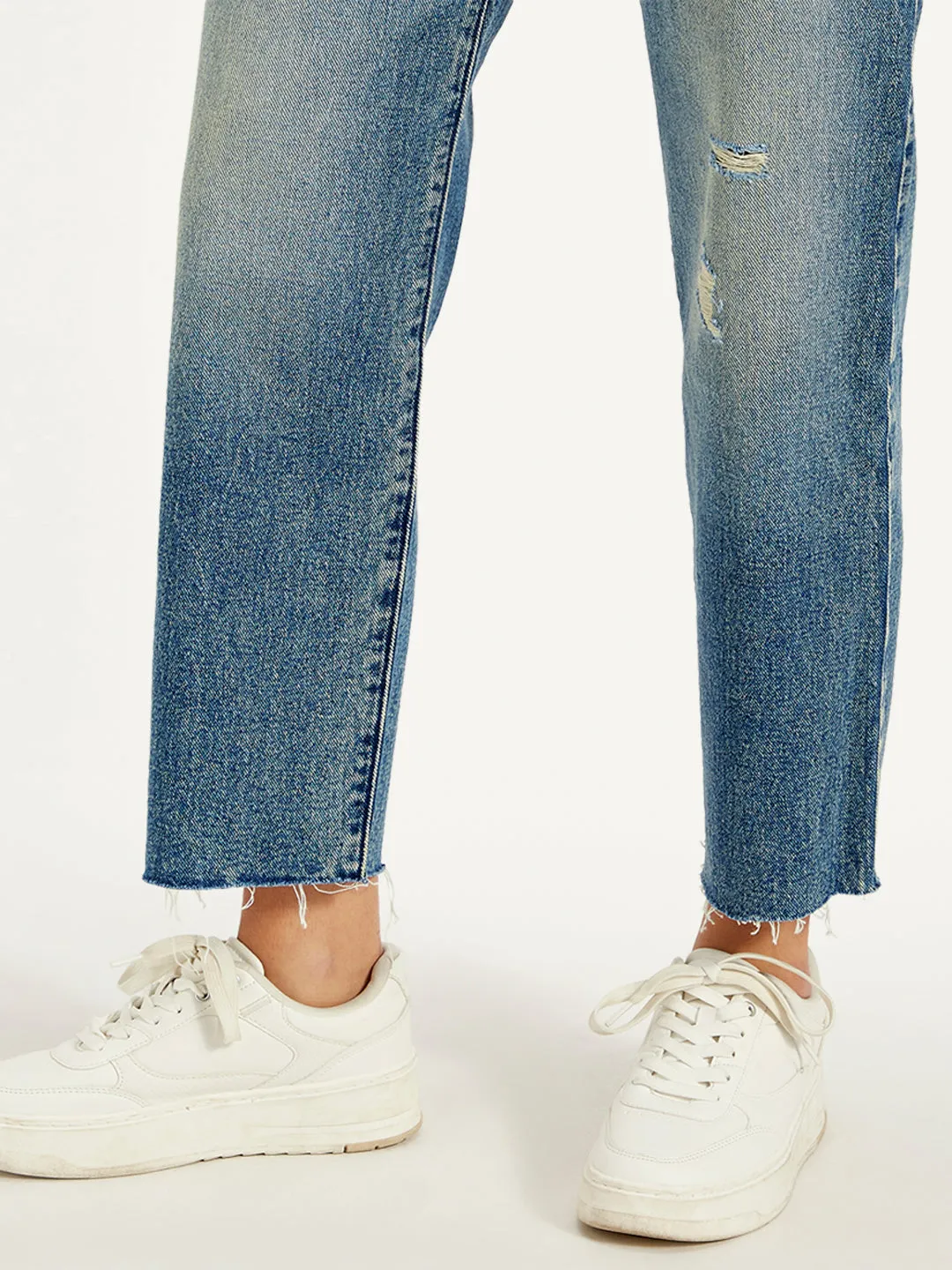 Women's Mid Rise 94 Baggy Fit Blue Jeans