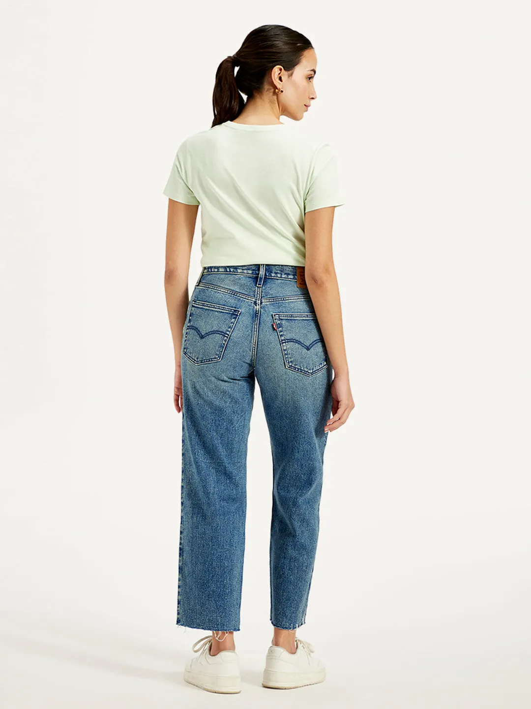 Women's Mid Rise 94 Baggy Fit Blue Jeans