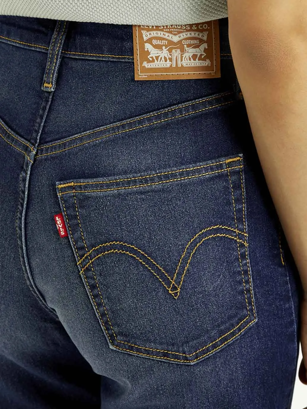Women's Mid Rise Straight Fit Navy Jeans