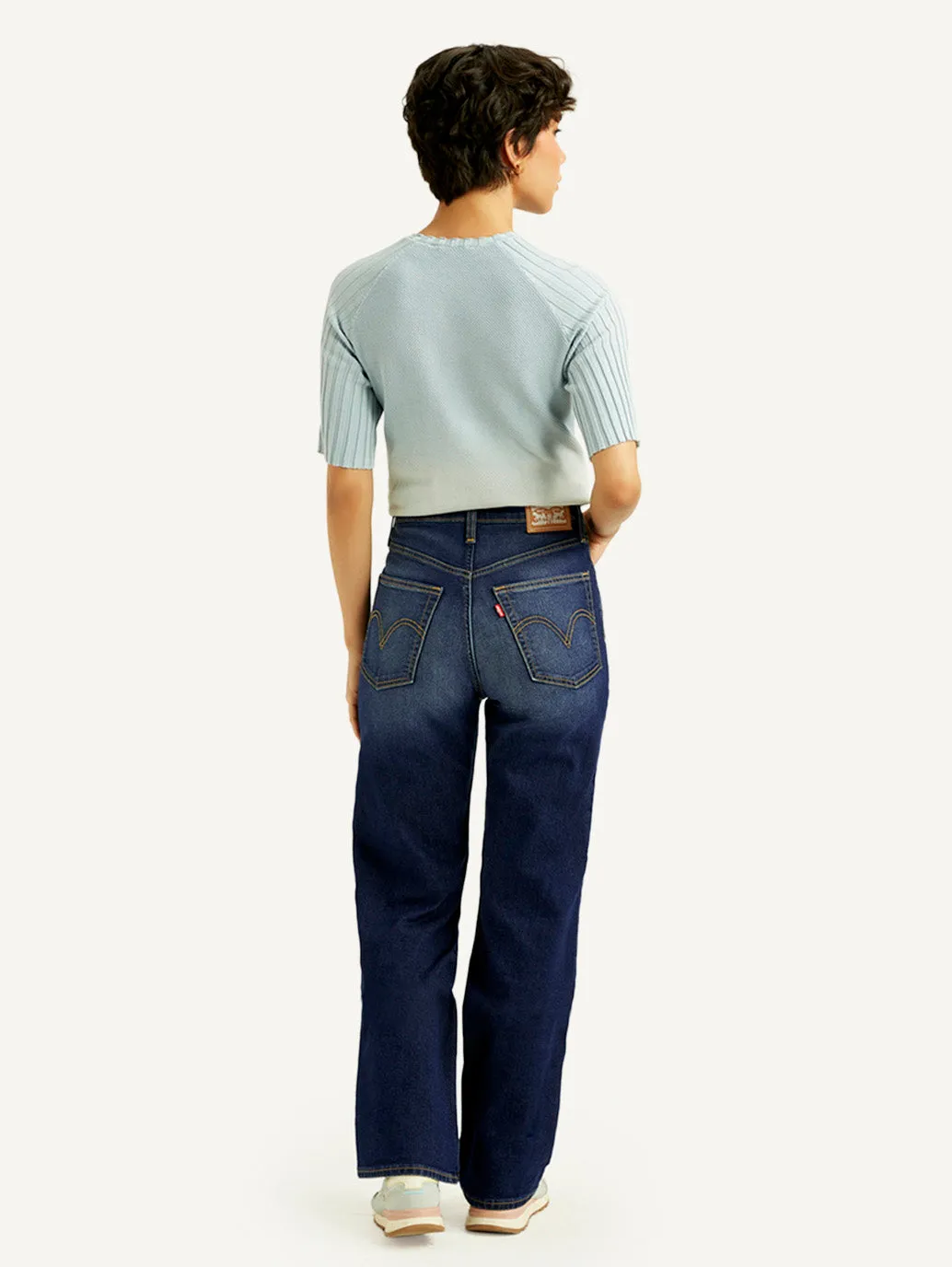 Women's Mid Rise Straight Fit Navy Jeans